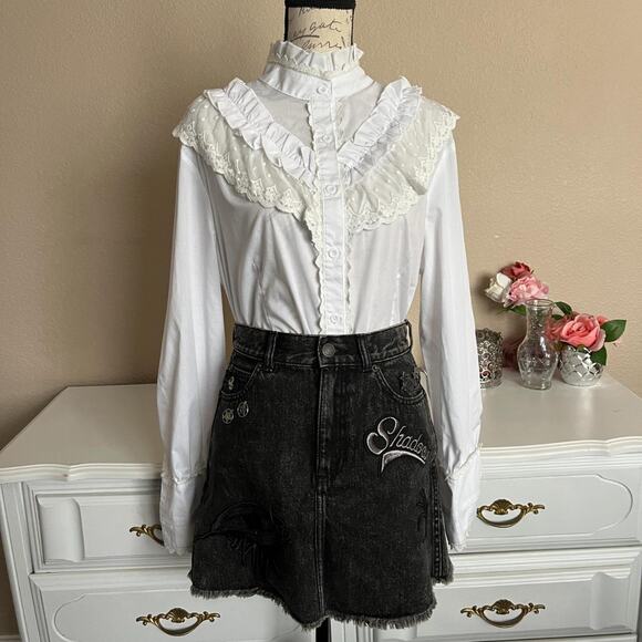 Marc jacobs black demin skirt - Picture 1 of 8